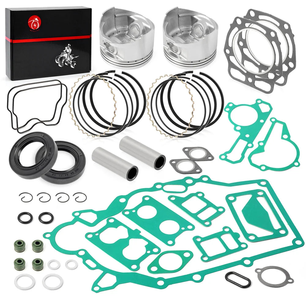 Engine Top End Rebuild Kit STD Piston Ring Gasket Seal For Kawasaki Mule 2500 2510 2520 3000 3010 3020 4000 4010 Trans KAF620