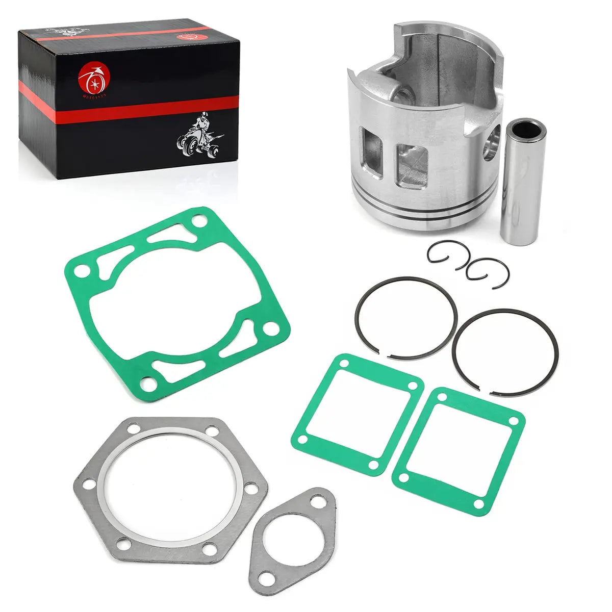 Piston Rings Gasket Kit For EZGO 2 Cycle Gas Golf Cart 1989-1993 3PG Engine 24624-G1 26519-G01