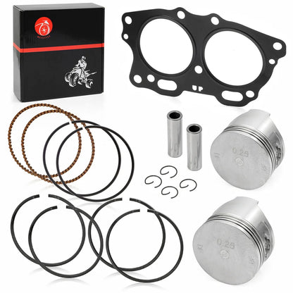 Piston Ring 0.25mm Oversize Bore Cylinder Head Gasket for EZGO Fuji Robin 295cc EH29C TXT 4 Cycle Gas Golf Cart 1991-2008