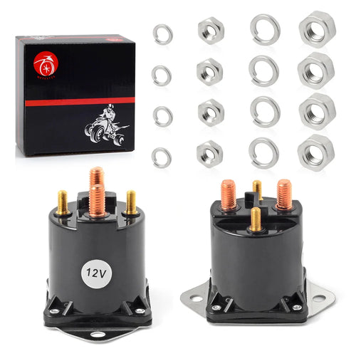 2Pcs 12V 4 Terminal Starter Solenoid Relay for Club Car DS Precedent 1984-up OEM 1013609 1012275