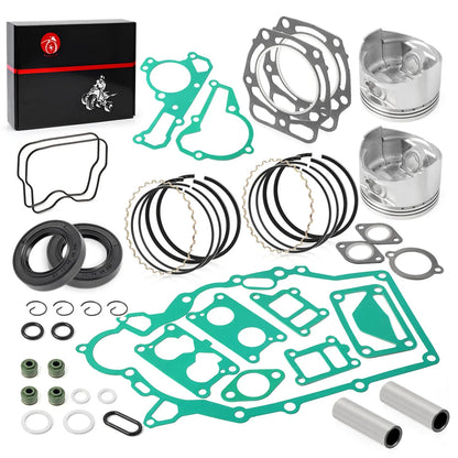 Engine Top End Rebuild Kit STD Piston Ring Gasket Seal For Kawasaki Mule 2500 2510 2520 3000 3010 3020 4000 4010 Trans KAF620
