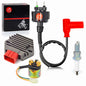 Regulator Rectifier Relay Ignition Coil Spark Plug Kit for Honda TRX350 TRX450 TRX400FW
