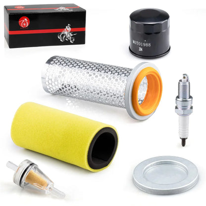 Air Filter Guide Cage Cap Oil Filter Spark Plug Kit for Yamaha Rhino 450 660 YXR450 YXR660 2004-2009