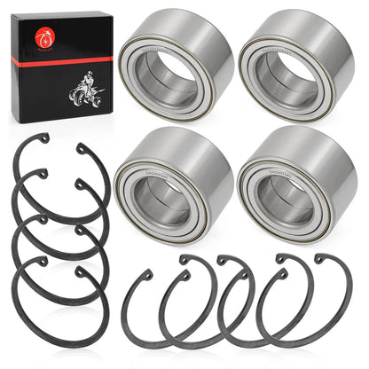 Front Rear Wheel Bearings 44x72x33mm 40x74x40mm Ring Clip Polaris RZR 800 4 S 2010-2014 3514699 3515090