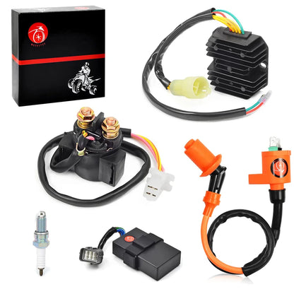 CDI Box Ignition Coil Voltage Regulator Rectifier Relay Kit for Honda FourTrax 300 TRX300 TRX300FW 1998-2000