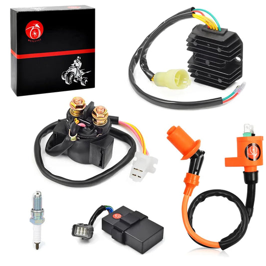 CDI Box Ignition Coil Voltage Regulator Rectifier Relay Kit for Honda FourTrax 300 TRX300 TRX300FW 1998-2000