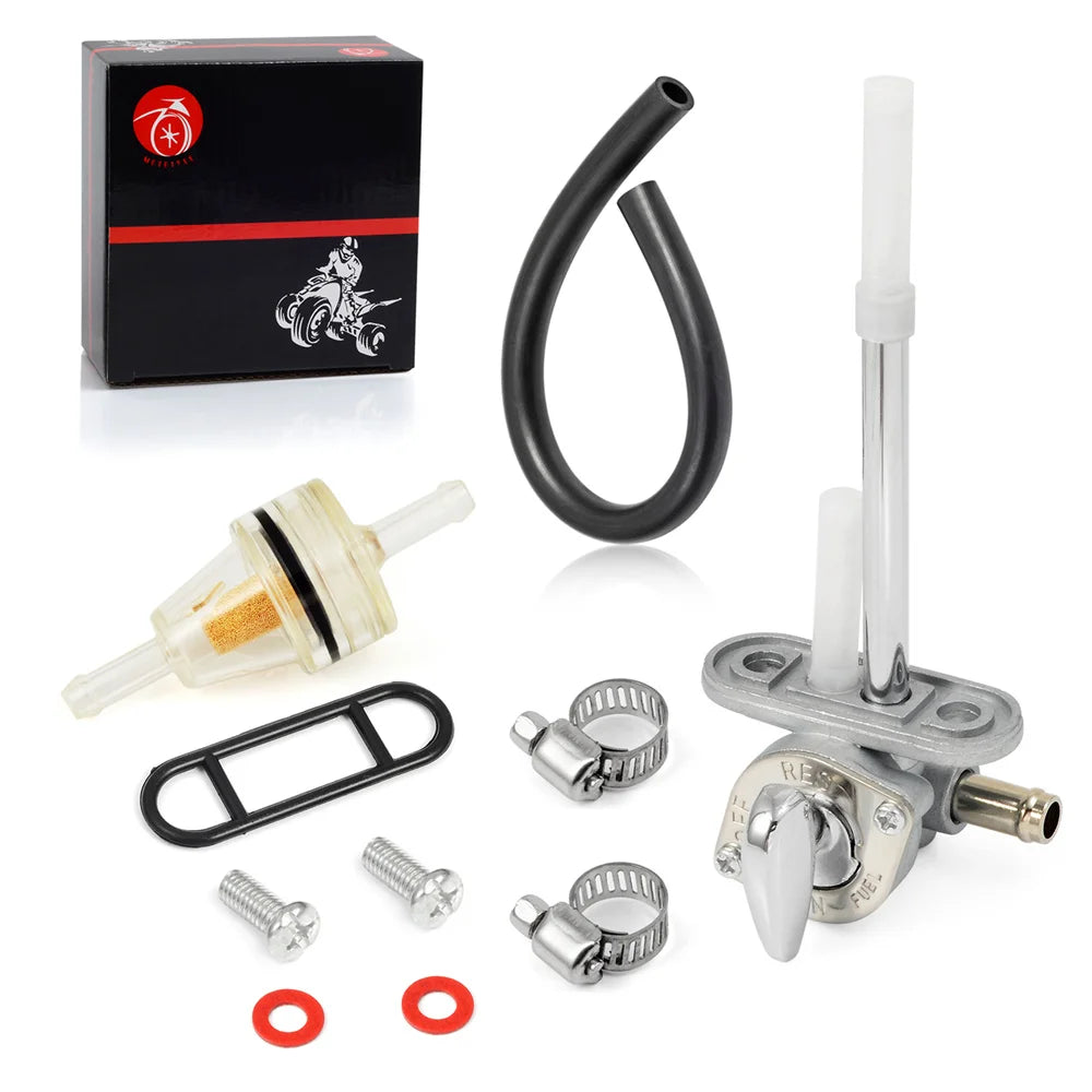 Fuel Valve Petcock 8MM High Flow Rebuild Kit for Yamaha Blaster 200 YFS200 Breeze 125 YFA1 Grizzly 125 YFM125G RT100 BW80