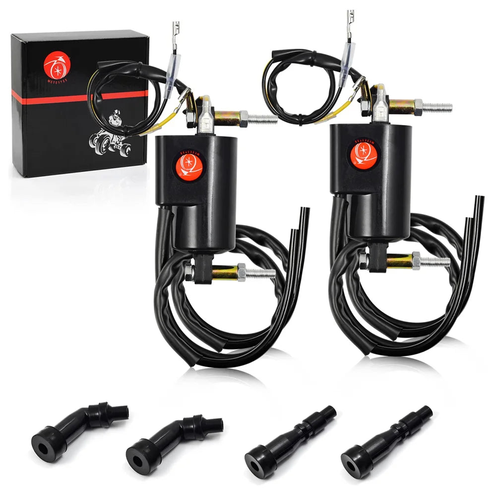 2Pcs Ignition Coils For Suzuki GS GSK 550 650 750 850 1000 1100 Kawasaki KZ Honda CB