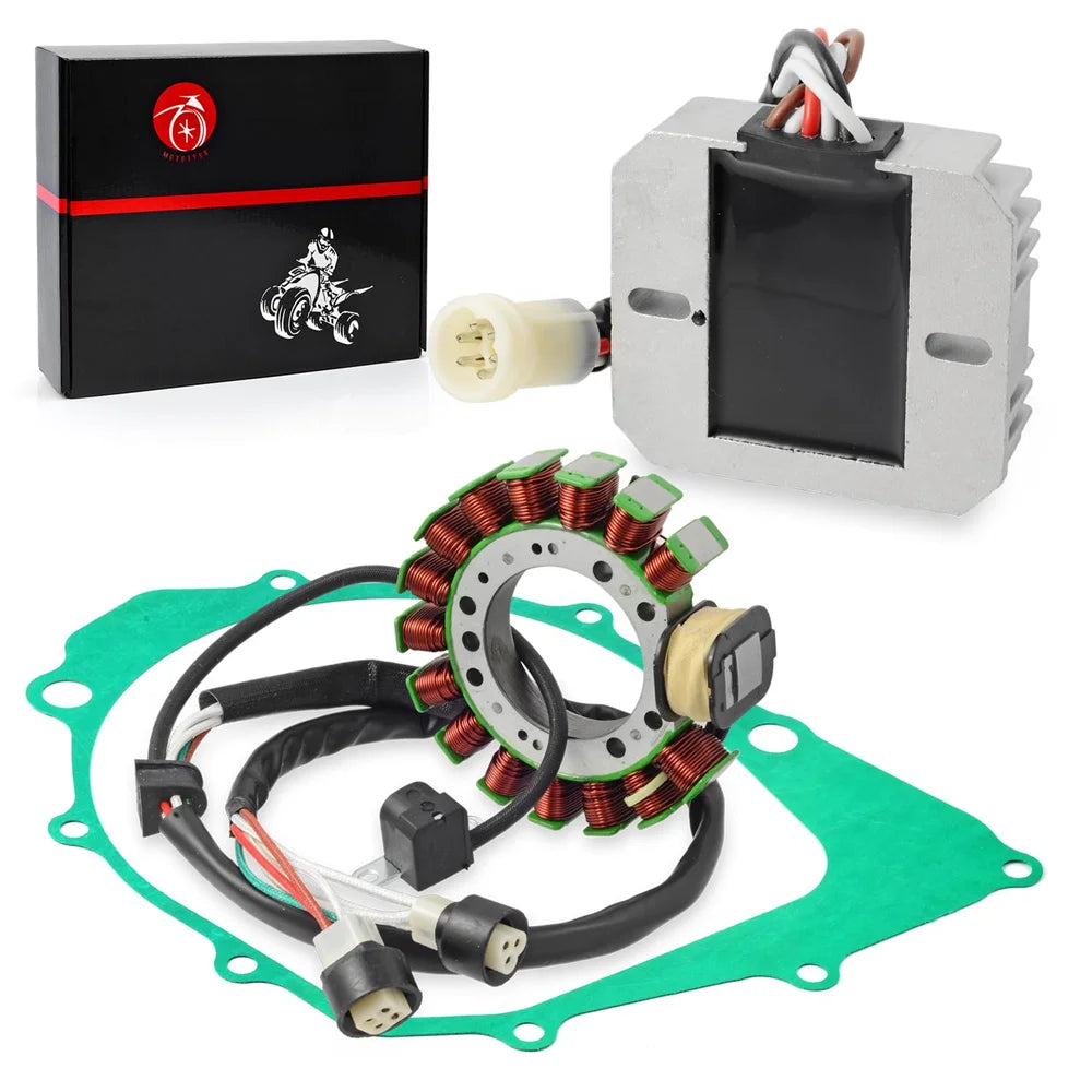 Stator and Regulator Rectifier with Gasket for Yamaha Warrior 350 MOTO-4 350 Big Bear 350 1990-1995