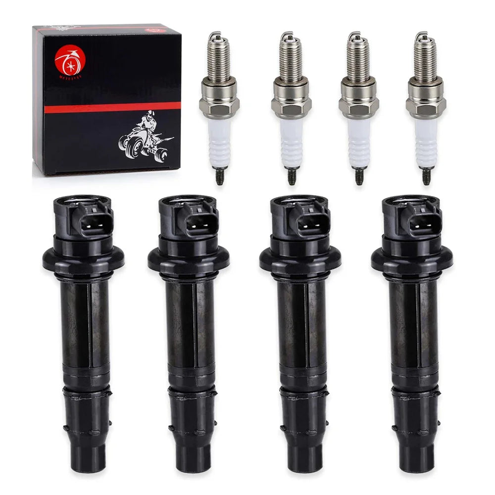 Ignition Coil and Spark Plug for Yamaha YZF-R1 YZF-R6 FZ1 Vmax 1700 FZS1 2002-2020
