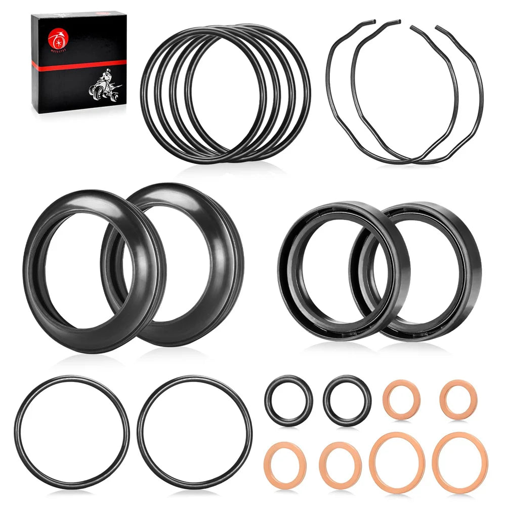 Fork Dust Oil Seals Kit For Suzuki GSX-R600 GSX-R750 GSF1200 Bandit 1200 DL650 V-Strom 650 RF900R Honda CB1000A/AC