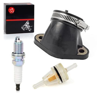 Carb Intake Manifold Boot Spark Plug for Polaris Sportsman 500 4x4 6x6 335 400 Magnum 425 500 Big Boss 500 Ranger 400
