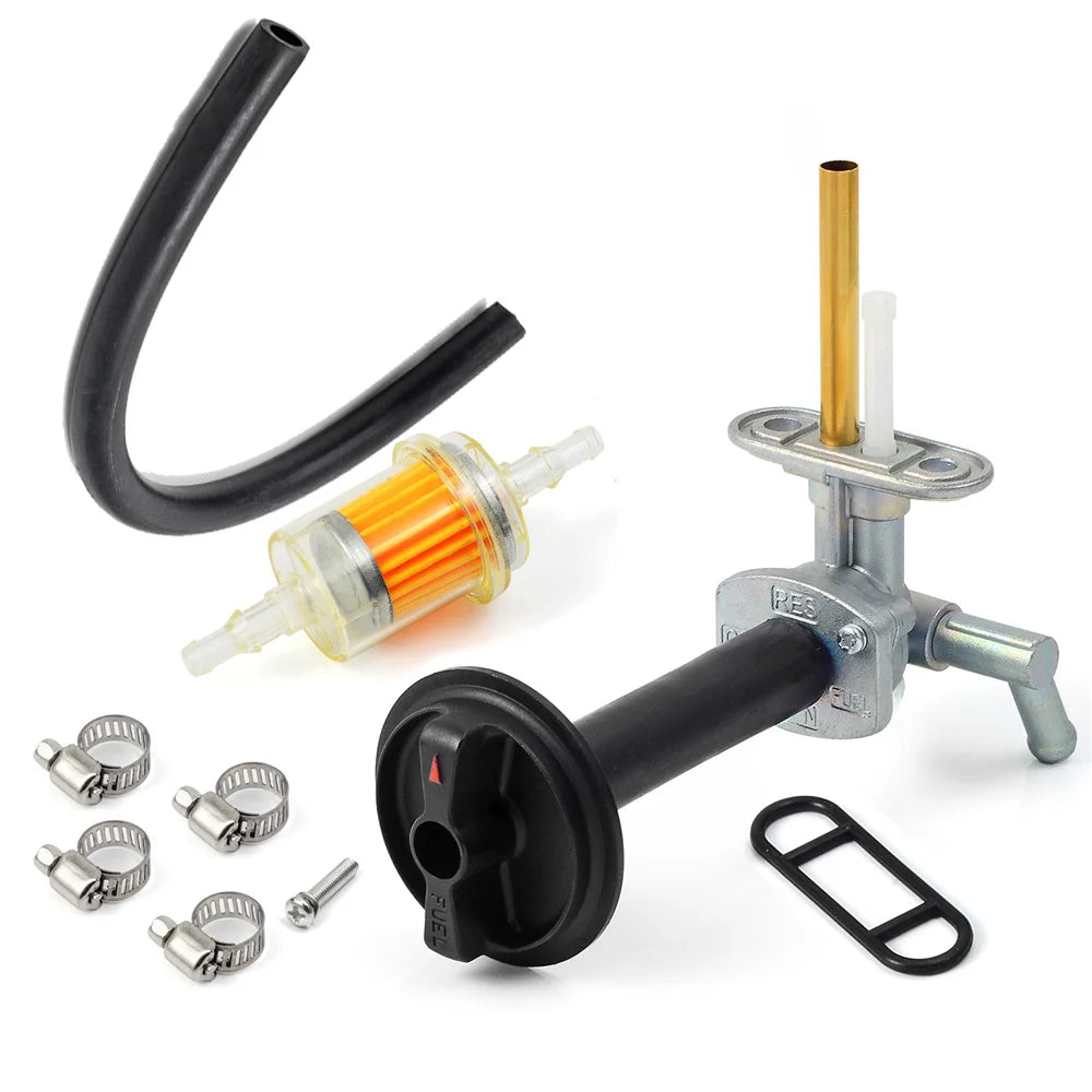 Fuel Valve Petcock Tank Switch and Knob Lever for Kawasaki Prairie 360 KVF360 2003-2013 and Prairie 400 1997-1998