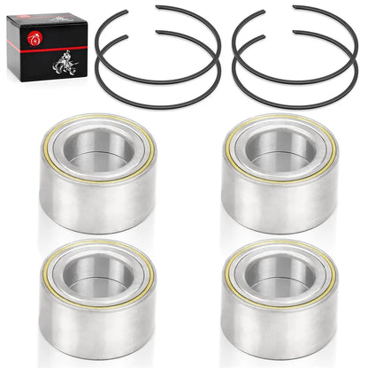 4pc Front Rear Wheel Bearing & Circlip Kit for Can-Am Maverick X3 MAX Turbo R RR 2017-2023 293350109 293350129 293350151 293370102