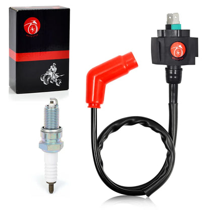 Ignition Coil Pack Spark Plug for Honda Foreman TRX450 TRX350 Rancher ATV