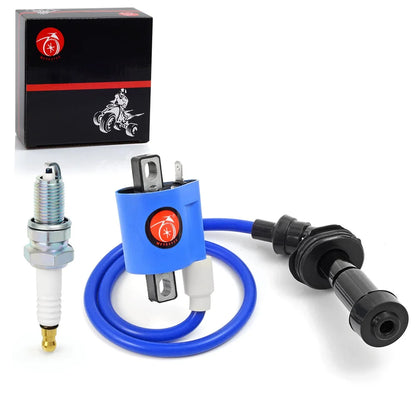 Ignition Coil Spark Plug Cap and Boot for Yamaha Raptor 660R Grizzly 660 Rhino 660 2001-2008