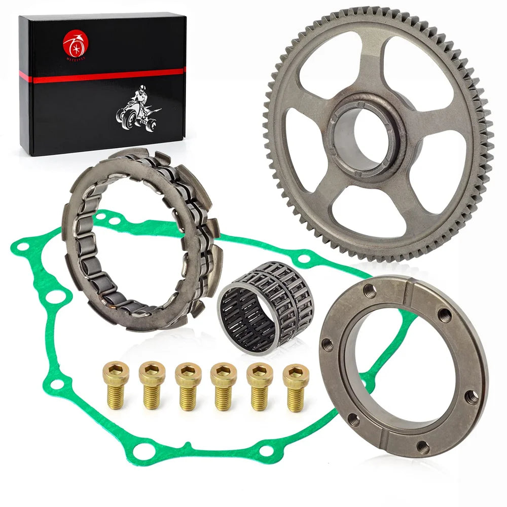Starter Clutch One Way Bearing and Gear Idler Kit with Gasket for Honda TRX400EX 1999-2007