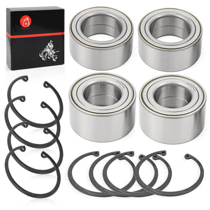 Front Rear Wheel Bearings 44x72x33mm 40x74x40mm Ring Clip Polaris RZR 800 4 S 2010-2014 3514699 3515090