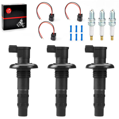 Ignition Coil and Spark Plug for Sea Doo RXT RXP GTX GTR GTI WAKE GTS - 296000307 420664020 290664020
