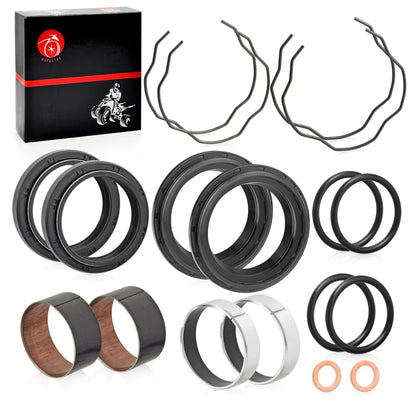 Fork Bushing Dust Oil Seals Kit for Kawasaki Ninja 650 ER650 EN650 EX650 KLR650 EJ800