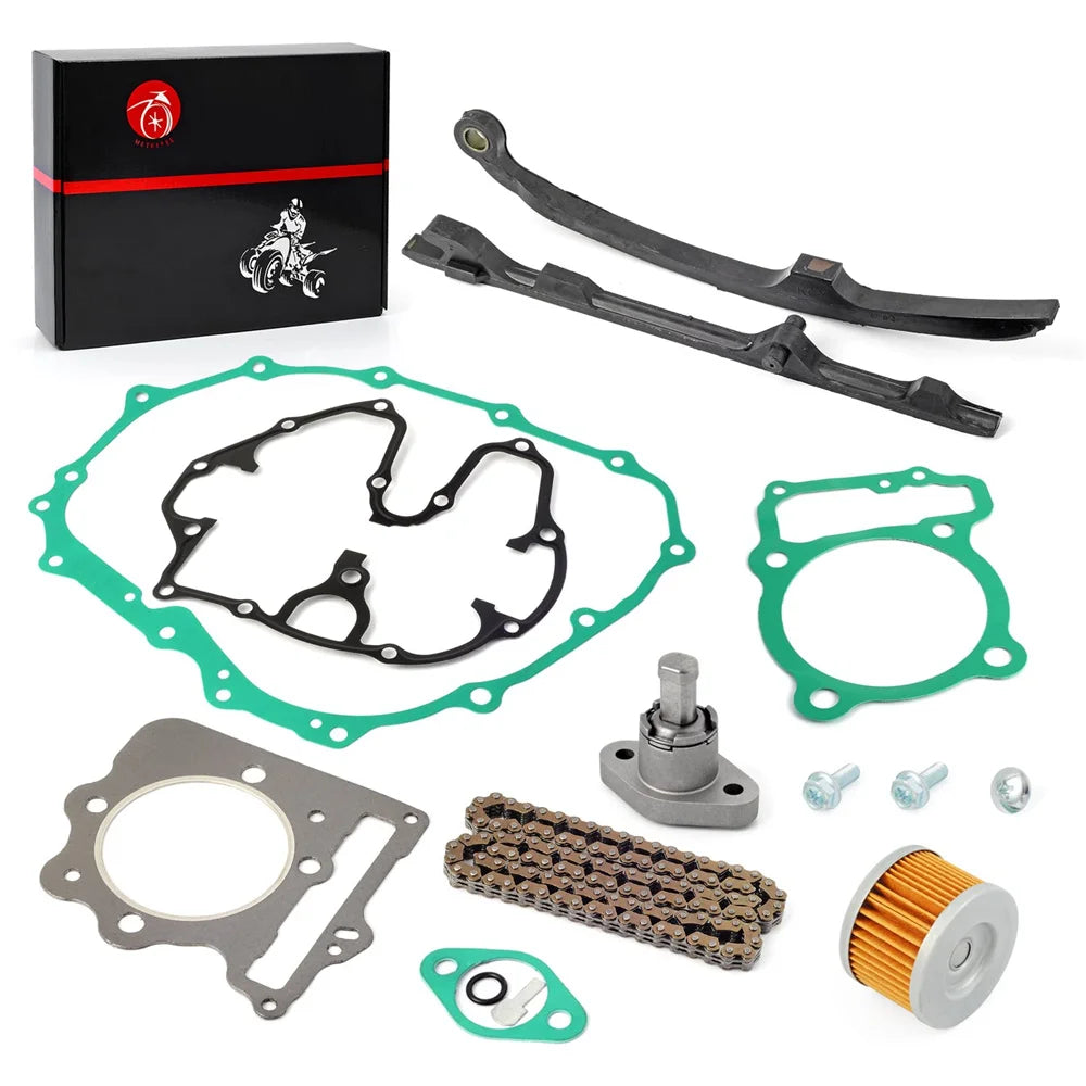 Cam Timing Chain Guides and Tensioner Gasket 1996-2014 Honda 400EX 400X TRX400EX TRX400X XR400 R - 14620-KCY-670 14511-KCY-670