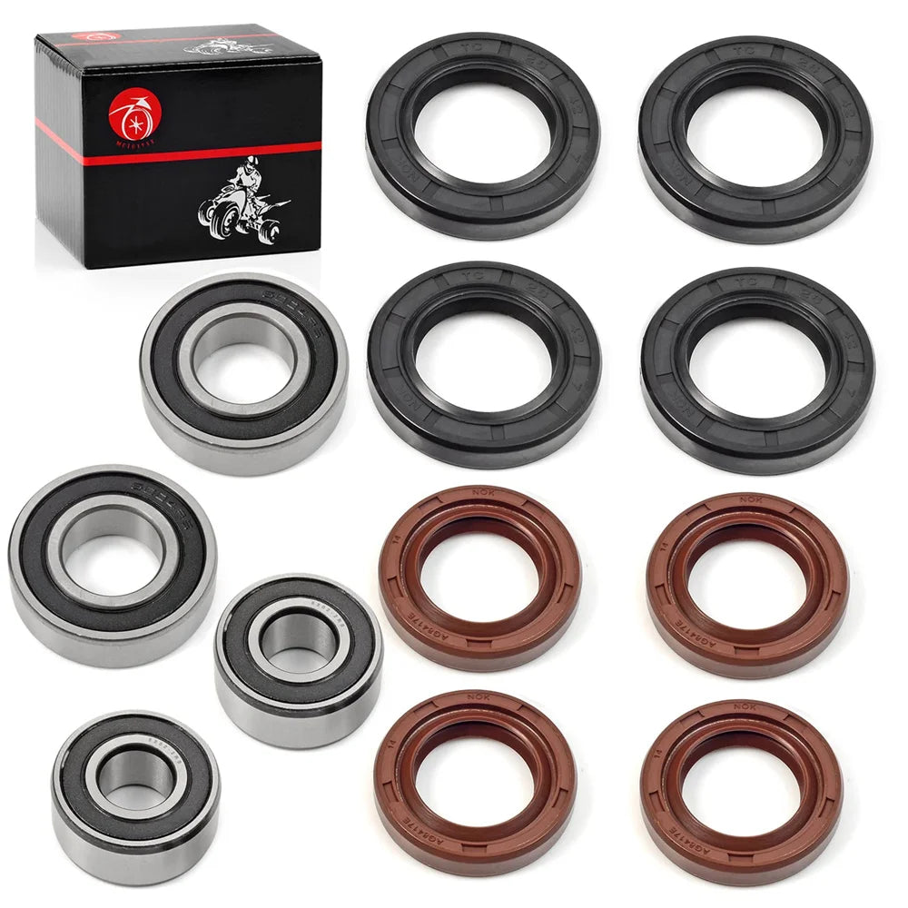 Front Wheel Bearing Seal Kit for Suzuki Z400 LTZ250 LTZ400 LTR450 LT230E LT230S LT500R LT250R LT250S Arctic Cat 400 DVX Kawasaki KFX400