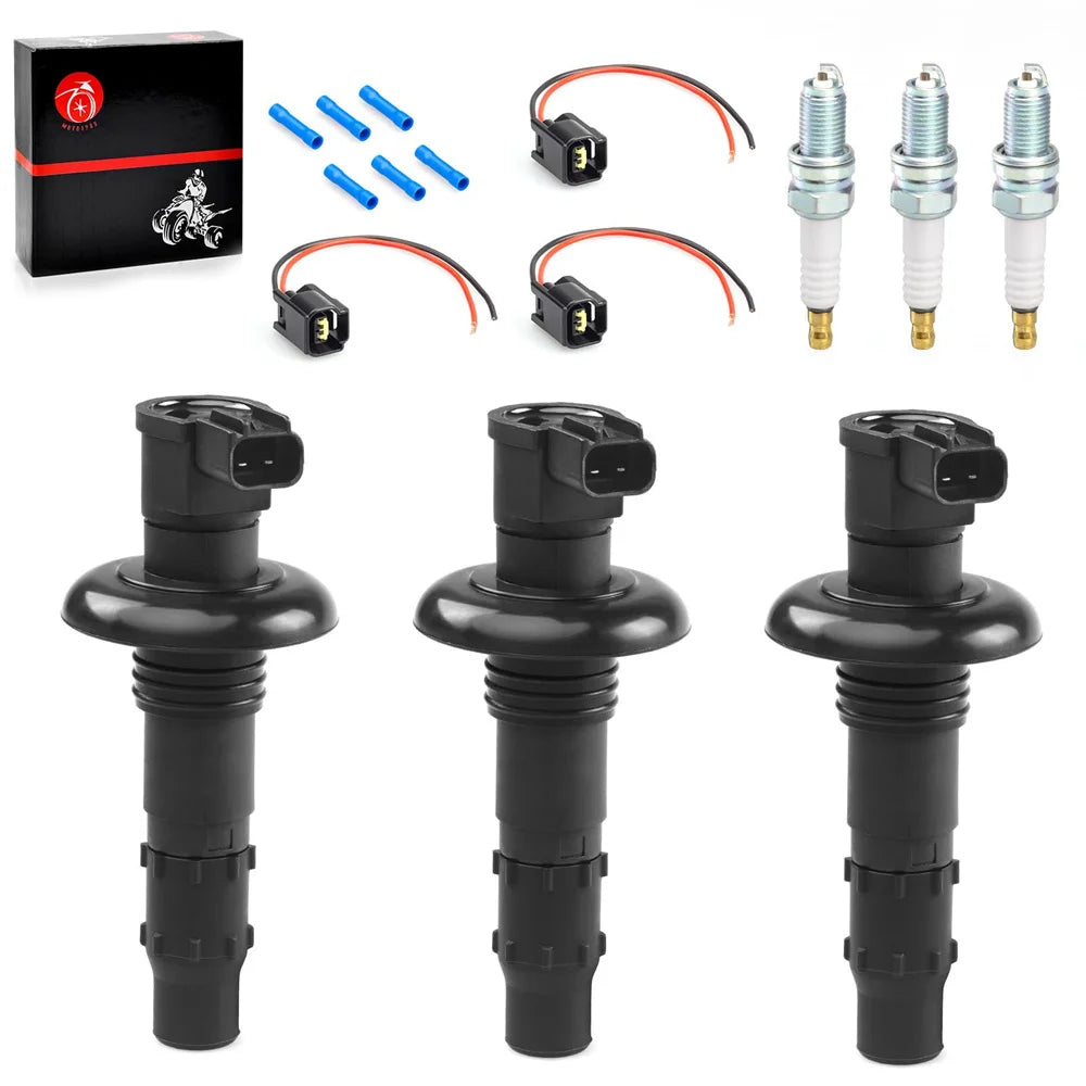 Ignition Coil and Spark Plug for Sea Doo RXT RXP GTX GTR GTI WAKE GTS - 296000307 420664020 290664020