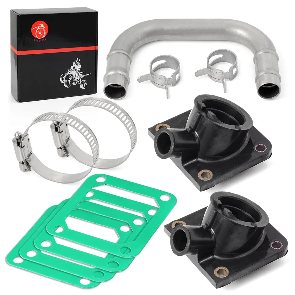Intake Manifold Boot & Intake Crossover Tube Kit For Yamaha Banshee 350 YFZ350 1987-2006 29L-14465-00 31K-13565-01-00