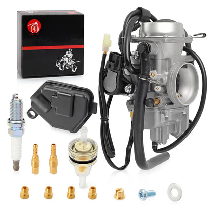 Carburetor and Spark Plug for Honda Foreman 500 TRX500TM TRX500FE TRX500FM TRX500FPE TRX500FPM 2005-2011