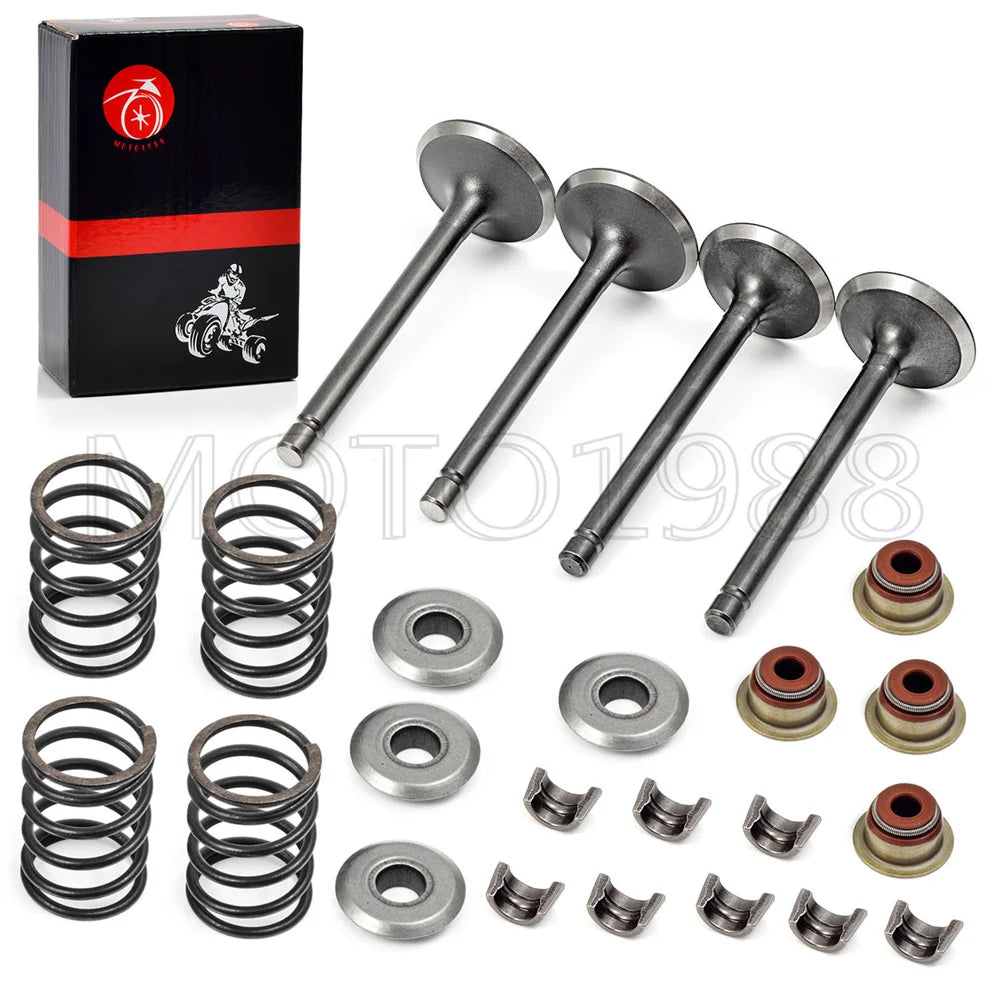 Top End Piston Ring Gasket Seal Valve Set for EZGO 4 Cycle Gas Golf Cart 350cc EH35C 1996-2002