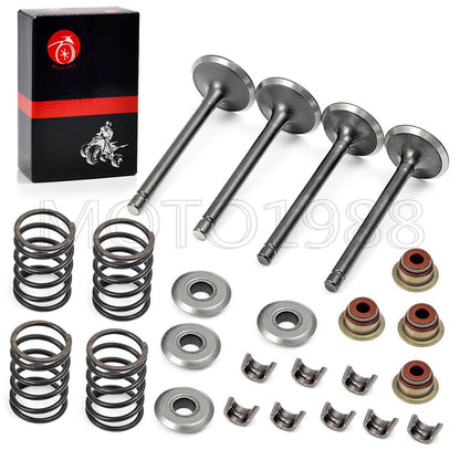 Top End Piston Ring Gasket Seal Valve Set for EZGO 4 Cycle Gas Golf Cart 350cc EH35C 1996-2002