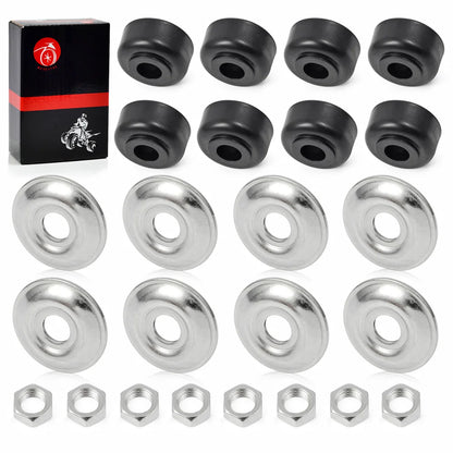 Shock Bushing Kit Front and Rear for EZGO Golf Cart TXT Marathon DS Precedent 1982-Up