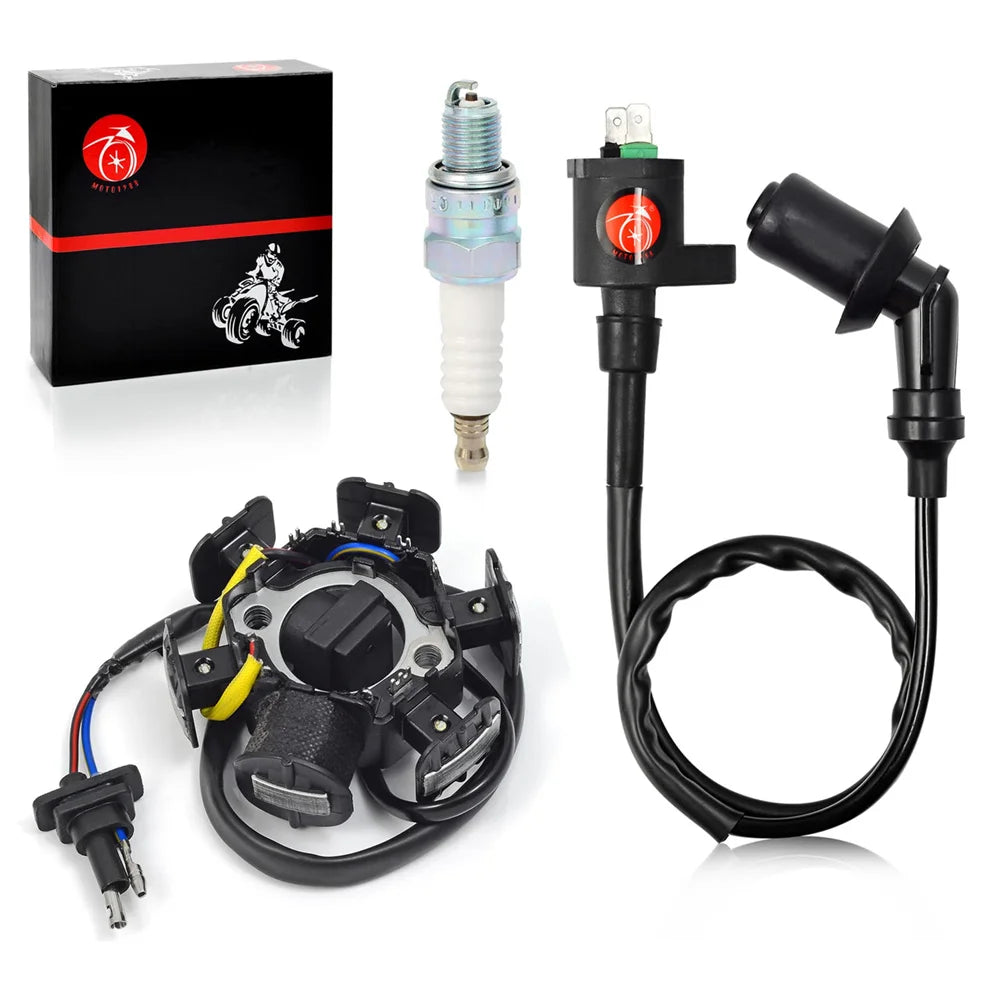 Stator Ignition Coil Spark Plug for Honda XR50 R 00-03 XR70 R 97-03 CRF50 F 04-09 CRF70 F 04-09 31120-GW8-671