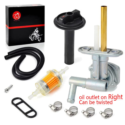 Fuel Valve Petcock Tank Switch and Knob Lever for Kawasaki Prairie 360 KVF360 2003-2013 and Prairie 400 1997-1998