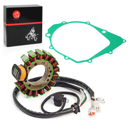 Stator With Gasket for Yamaha Warrior 350 YFM350 1996-2001 Big Bear 350 1995-1997 Kodiak 400 1993-1998 3HN-85510-10-00