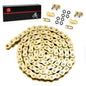 Heavy Duty O-Ring Drive Chain Gold for Yamaha Warrior 350 Raptor 350 700 YFZ450 XT250 XT550 YZ100 Outlaw 450 525