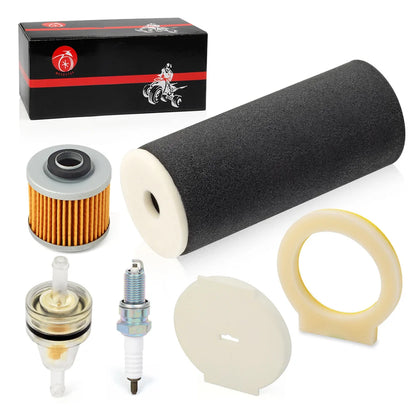 Air Filter Foam End Cap Oil Filter Spark Plug for Yamaha Grizzly 600 1998-2001 1UY-14451-00-00