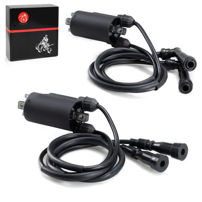 2 Pcs Ignition Coil & Caps For Honda CB650 CB750 CB900 CB1000 GL1100 GL1200 1979-1983