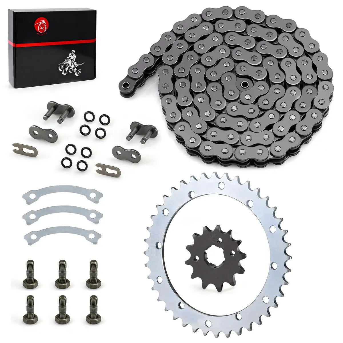 Heavy Duty O-Ring Drive Chain and Sprockets Kit for Yamaha Warrior 350 YFM350X 1989-2004
