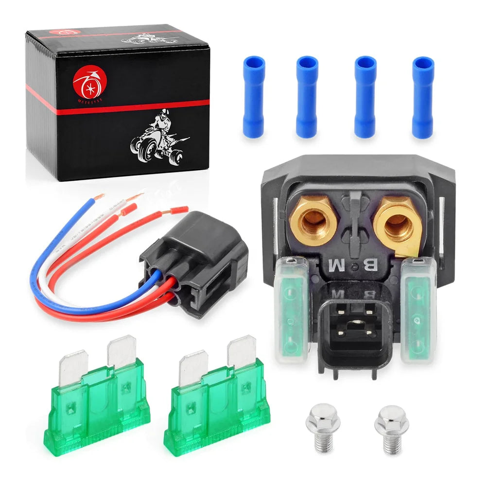Starter Solenoid Relay with Plug for Yamaha Viking VI Rhino YXM YXR YXC 700 XVS950 650 YXZ1000 XSR900 YFZ-R7 MXT9 MT07 MT10 YXE70