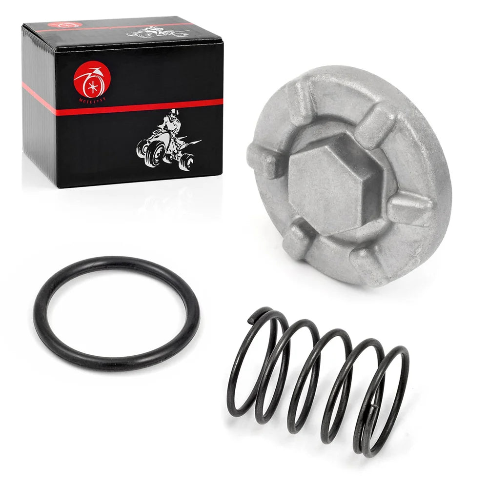 Oil Drain Plug with O-Ring and Spring for Yamaha Raptor Warrior 350 Big Bear 400 Grizzly 400 450 600 Kodiak 400 Rhino Wolverine 450
