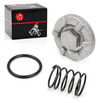 Oil Drain Plug with O-Ring and Spring for Yamaha Raptor Warrior 350 Big Bear 400 Grizzly 400 450 600 Kodiak 400 Rhino Wolverine 450