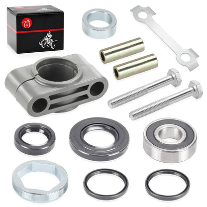 Steering Stem Bushing Bolt Bearing Seal Holder Nut Kit for Yamaha ATV - Big Bear Bruin Grizzly Kodiak Warrior Raptor 350 YFZ450 YFB250