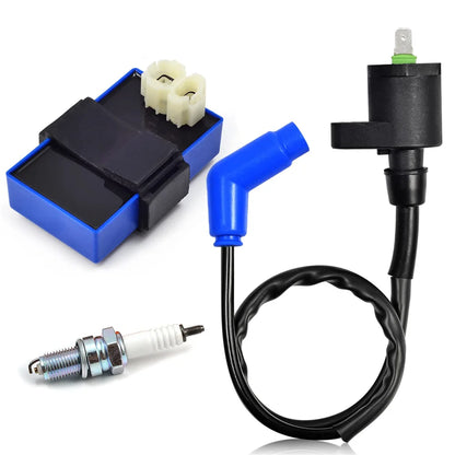 CDI Box Ignition Coil Spark Plug for Honda FourTrax 300 TRX300 1989-1993 OEM 30410-HC4-770 30510-HC4-000