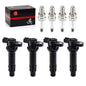 4-Piece Ignition Coils and Spark Plugs for Yamaha Waverunner FX1000 VX1100 AR210 230 232