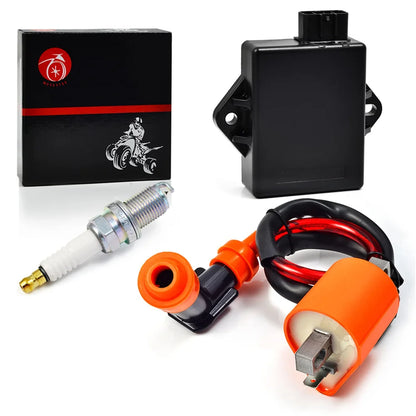CDI Box Ignition Coil Spark Plug for Polaris Trail Boss 330 2003-2013 Boss 325 2000-2003 Magnum 330 2003-2006