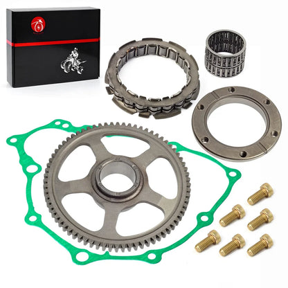 Starter Clutch One Way Bearing and Gear Idler Kit with Gasket for Honda TRX400EX 1999-2007
